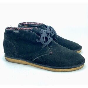 PHAT FARM Black Leather Upper Suede Mens Lace Up Booties Shoes Size US 13 EU 47